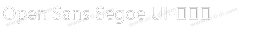 Open Sans Segoe UI字体转换